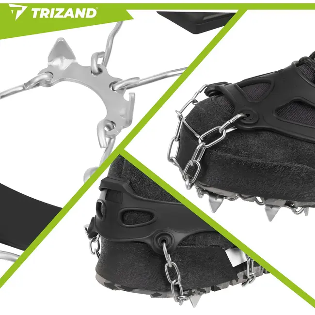 Trizand Schoenspikes XL 44-47 met 20 spikes van 9 mm voor sneeuw, ijs en winterse wandelingen