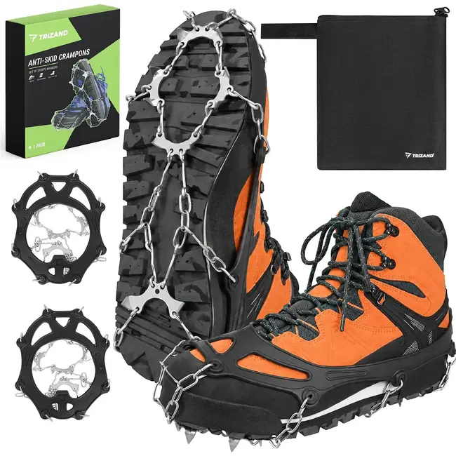 Trizand Schoenspikes L 41-44 met 20 spikes van 9 mm voor sneeuw, ijs en gladde winterondergrond