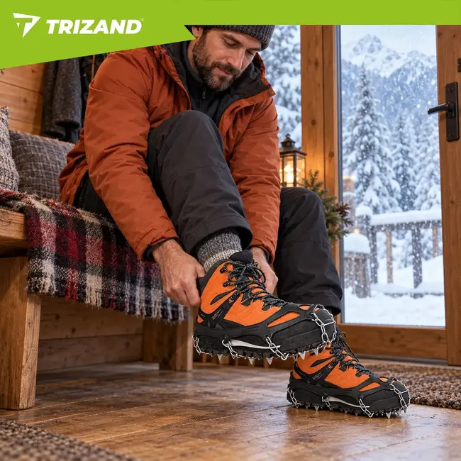 Trizand Schoenspikes L 41-44 met 20 spikes van 9 mm voor sneeuw, ijs en gladde winterondergrond