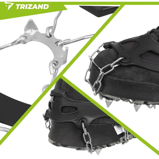 Trizand Schoenspikes L 41-44 met 20 spikes van 9 mm voor sneeuw, ijs en gladde winterondergrond