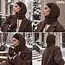 Glimz Wintercapuchon bruin 3-in-1 met 30% wol, nekwarmer en verstelbare koorden voor dames in winter