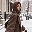 Glimz Wintercapuchon bruin 3-in-1 met 30% wol, nekwarmer en verstelbare koorden voor dames in winter
