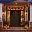 Glimz Halloween slinger pompoen 3 m met grote decoraties van 17 x 17,5 cm voor muur en raam