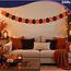 Glimz Halloween slinger pompoen 3 m met grote decoraties van 17 x 17,5 cm voor muur en raam