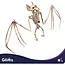Glimz Vleermuisskelet 30 cm hangdecoratie voor Halloween in botkleur