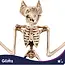 Glimz Vleermuisskelet 30 cm hangdecoratie voor Halloween in botkleur