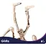 Glimz Vleermuisskelet 30 cm hangdecoratie voor Halloween in botkleur