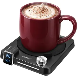 Zortiva Elektrische kopjesverwarmer 40 W met 9 temperatuurstanden, timer en dubbel digitaal display