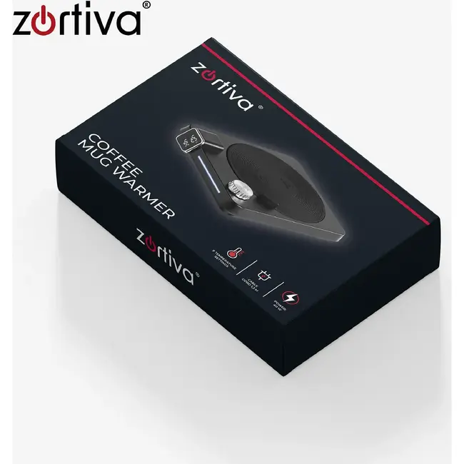 Zortiva Elektrische kopjesverwarmer 40 W met 9 temperatuurstanden, timer en dubbel digitaal display
