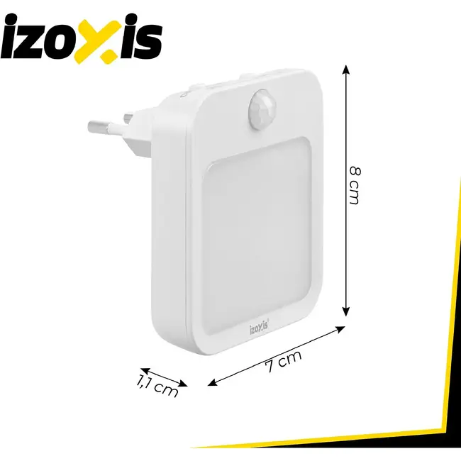 Izoxis LED-nachtlampje met bewegings- en schemersensor - 2 stuks met instelbare helderheid voor binnen