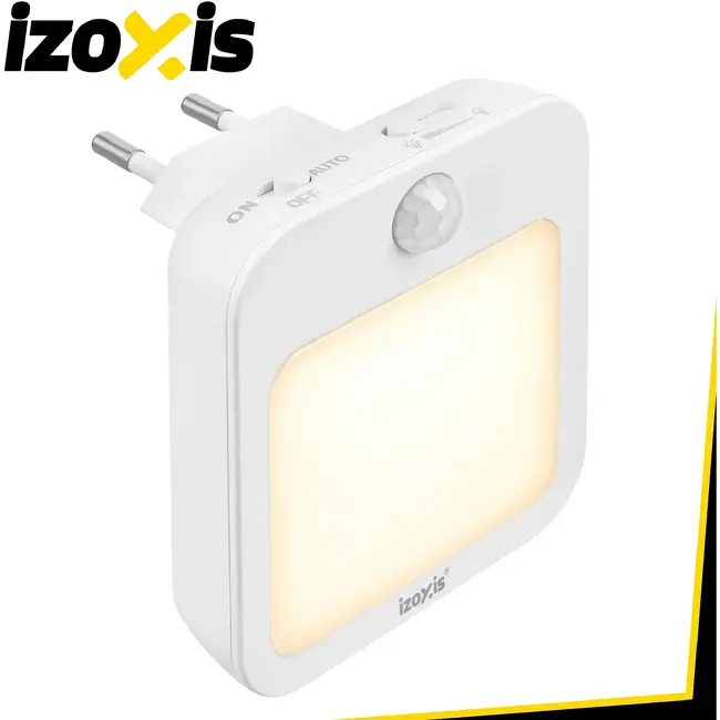 Izoxis LED-nachtlampje met bewegings- en schemersensor - 2 stuks met instelbare helderheid voor binnen