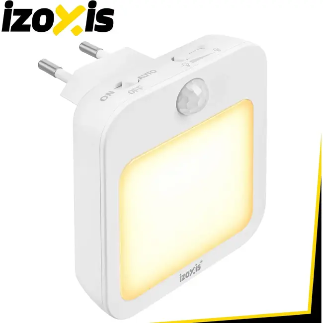 Izoxis LED-nachtlampje met bewegings- en schemersensor - 2 stuks met instelbare helderheid voor binnen