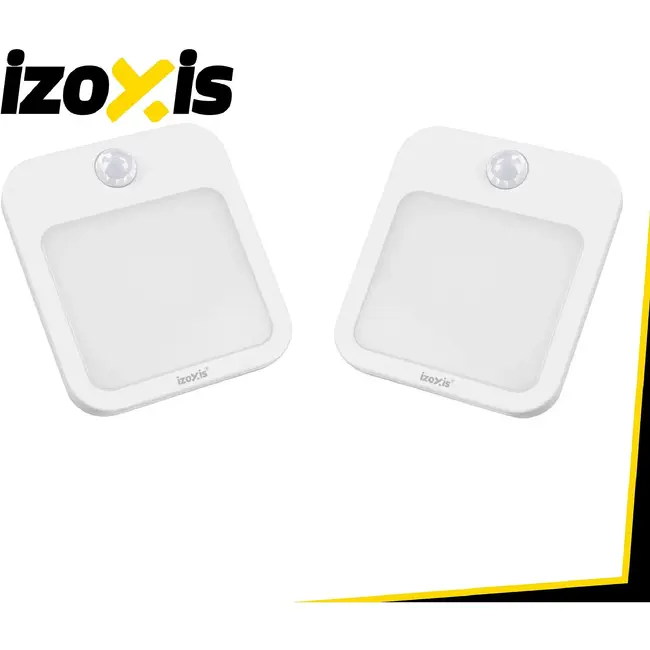 Izoxis LED-nachtlampje met bewegings- en schemersensor - 2 stuks met instelbare helderheid voor binnen