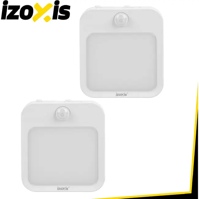 Izoxis LED-nachtlampje met bewegings- en schemersensor - 2 stuks met instelbare helderheid voor binnen