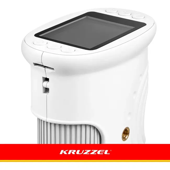 Kruzzel Digitale zakmicroscoop 1000x wit met 2 MP camera, 2 inch IPS-scherm, 8 LED-lampjes en USB-C