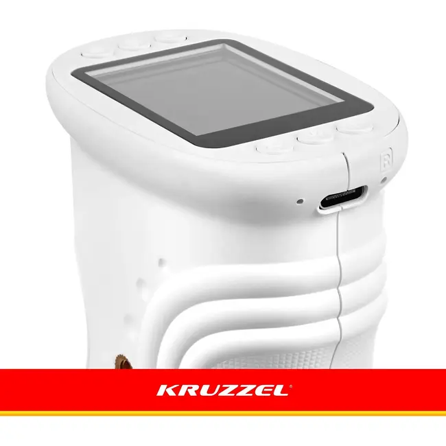 Kruzzel Digitale zakmicroscoop 1000x wit met 2 MP camera, 2 inch IPS-scherm, 8 LED-lampjes en USB-C