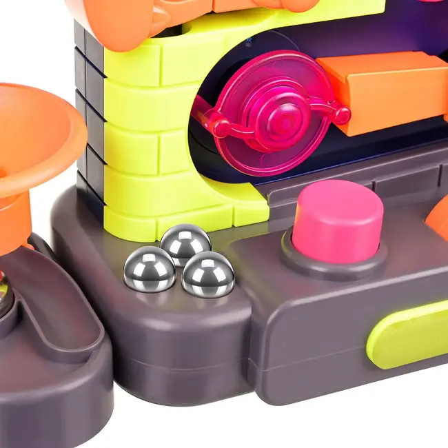 Kruzzel Kogelbaan puzzel 31 x 10,5 x 33,5 cm met joystick, draaiknoppen en 6 metalen balletjes