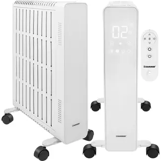 Kaminer Elektrische olieradiator 2500 W wit met 11 lamellen, thermostaat, WiFi en afstandsbediening
