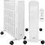 Kaminer Elektrische olieradiator 2500 W wit met 11 lamellen, thermostaat, WiFi en afstandsbediening
