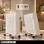 Kaminer Elektrische olieradiator 2500 W wit met 11 lamellen, thermostaat, WiFi en afstandsbediening