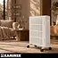 Kaminer Elektrische olieradiator 2500 W wit met 11 lamellen, thermostaat, WiFi en afstandsbediening