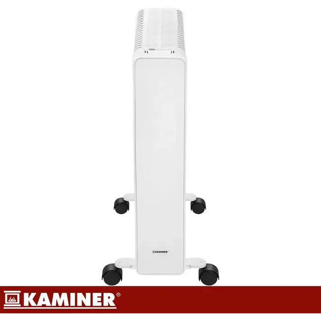 Kaminer Elektrische olieradiator 2500 W wit met 11 lamellen, thermostaat, WiFi en afstandsbediening