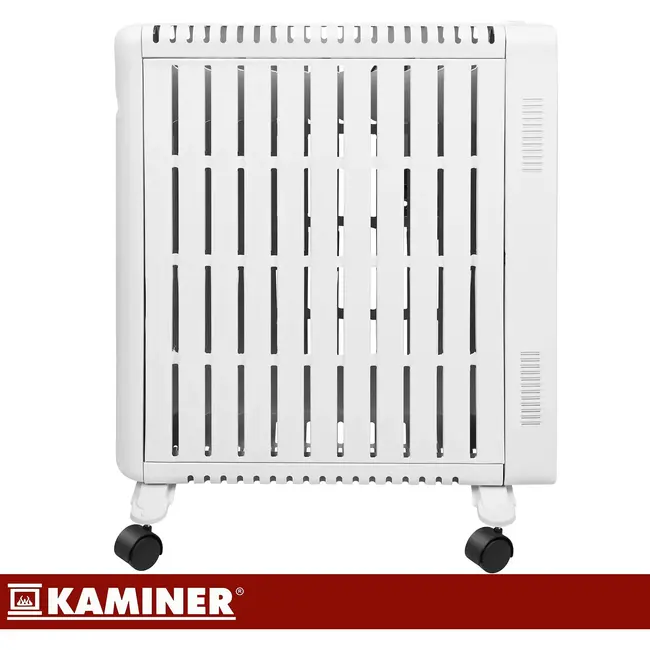 Kaminer Elektrische olieradiator 2500 W wit met 11 lamellen, thermostaat, WiFi en afstandsbediening