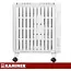 Kaminer Elektrische olieradiator 2500 W wit met 11 lamellen, thermostaat, WiFi en afstandsbediening