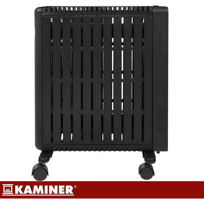 Kaminer Elektrische olieradiator 2500 W zwart met 11 lamellen, thermostaat, WiFi en afstandsbediening