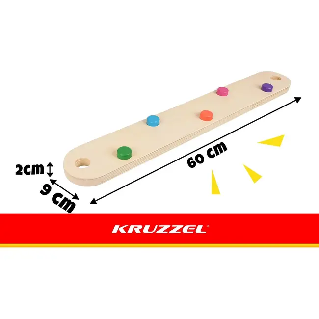 Kruzzel Houten evenwichtsbaan 14-delig met latten van 60 cm voor kinderen