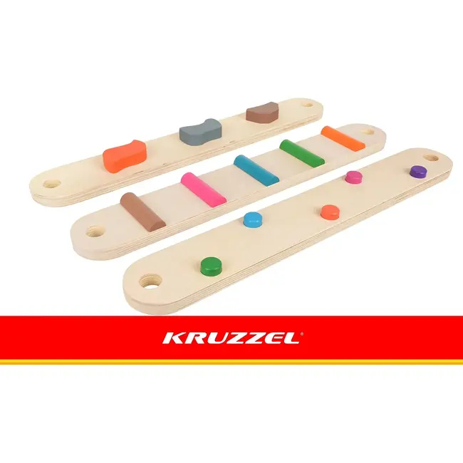 Kruzzel Houten evenwichtsbaan 14-delig met latten van 60 cm voor kinderen