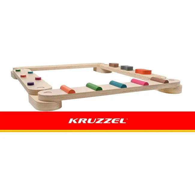 Kruzzel Houten evenwichtsbaan 14-delig met latten van 60 cm voor kinderen