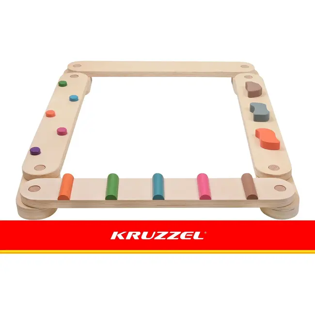 Kruzzel Houten evenwichtsbaan 14-delig met latten van 60 cm voor kinderen