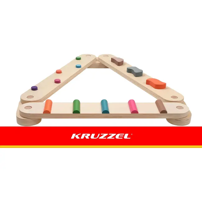 Kruzzel Houten evenwichtsbaan 14-delig met latten van 60 cm voor kinderen