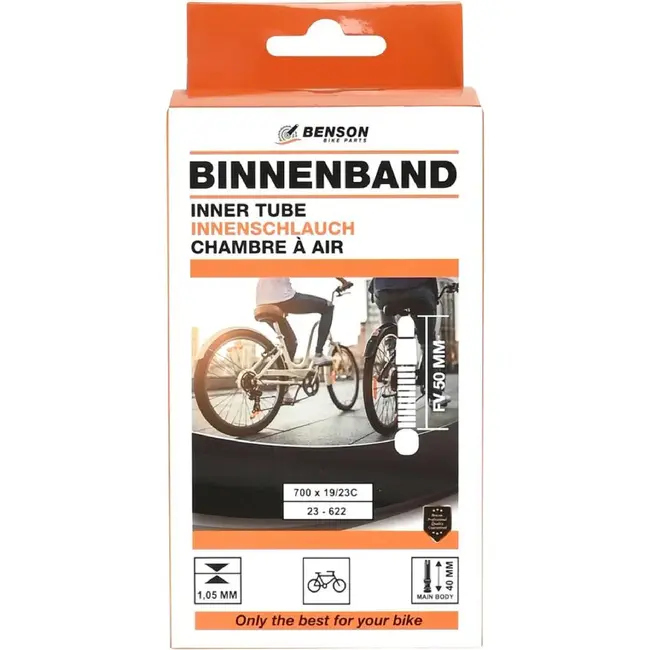 Benson Binnenband 700x 19/23C - flexibel butylrubber - Frans ventiel