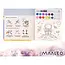Maaleo Waterkleurboek astronaut met 24 vellen, 12 aquarelkleuren en waterpenseel voor kinderen