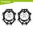Trizand Schoenspikes maat M 36-40 met 20 spikes van 9 mm, kettingconstructie en etui voor sneeuw
