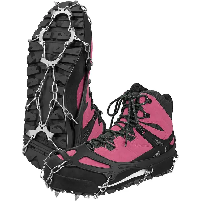 Trizand Schoenspikes maat M 36-40 met 20 spikes van 9 mm, kettingconstructie en etui voor sneeuw