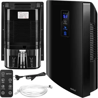 Zortiva Elektrische luchtontvochtiger 90 W - 1,5 liter, timer en luchtreiniging - Tot 30 m²
