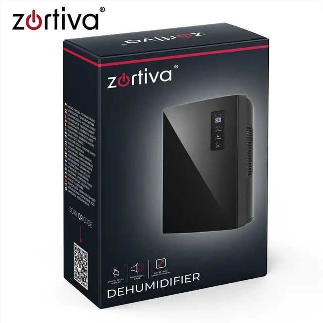 Zortiva Elektrische luchtontvochtiger 90 W - 1,5 liter, timer en luchtreiniging - Tot 30 m²