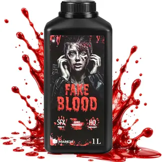 MAREJA Kunstbloed 1000 ml - Intens rood nepbloed voor Halloween, horror make-up en cosplay