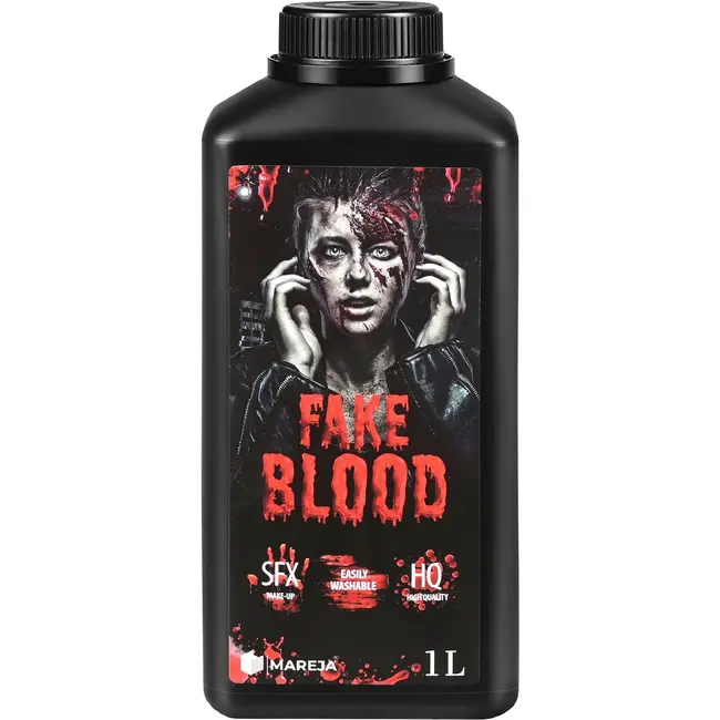 MAREJA Kunstbloed 1000 ml - Intens rood nepbloed voor Halloween, horror make-up en cosplay