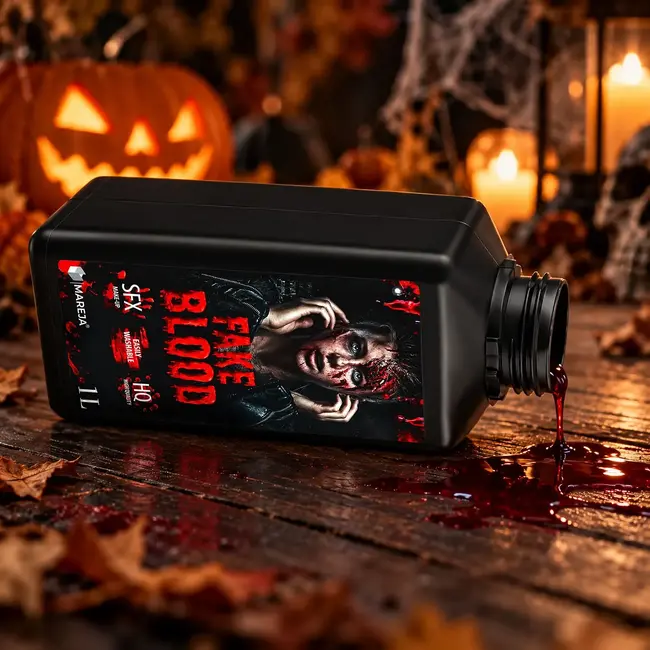MAREJA Kunstbloed 1000 ml - Intens rood nepbloed voor Halloween, horror make-up en cosplay