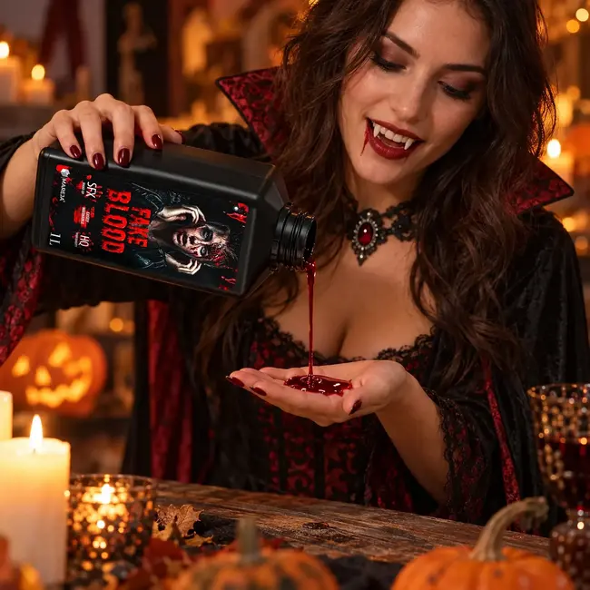 MAREJA Kunstbloed 1000 ml - Intens rood nepbloed voor Halloween, horror make-up en cosplay