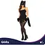 Glimz Kattenkostuum zwart 4-delig - Pluizig masker, staart van 50 cm en pootjes voor cosplay