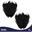 Glimz Kattenkostuum zwart 4-delig - Pluizig masker, staart van 50 cm en pootjes voor cosplay