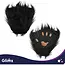 Glimz Kattenkostuum zwart 4-delig - Pluizig masker, staart van 50 cm en pootjes voor cosplay