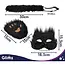 Glimz Kattenkostuum zwart 4-delig - Pluizig masker, staart van 50 cm en pootjes voor cosplay