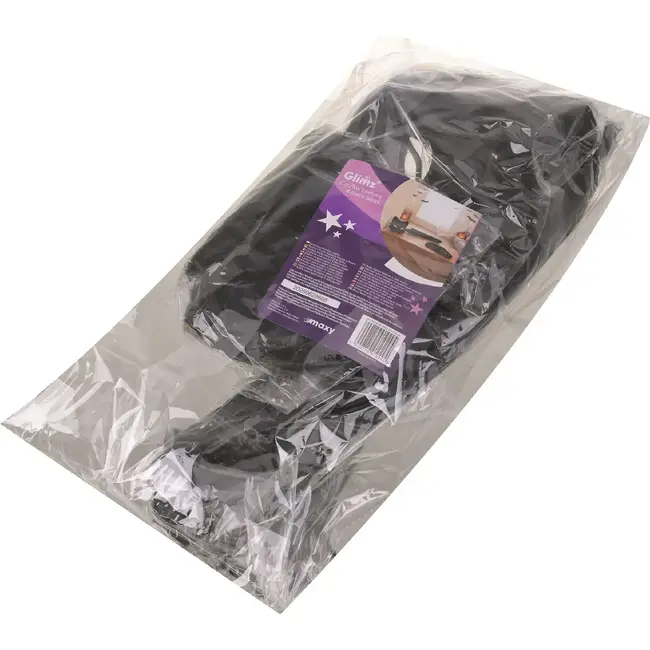 Glimz Kattenkostuum zwart 4-delig - Pluizig masker, staart van 50 cm en pootjes voor cosplay