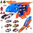 Kruzzel Dinosaurus autotransporter T-Rex - 5-in-1 vrachtwagen met racebaan en 6 speelgoedauto's